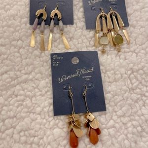 Universal thread 3 pair of earrings.